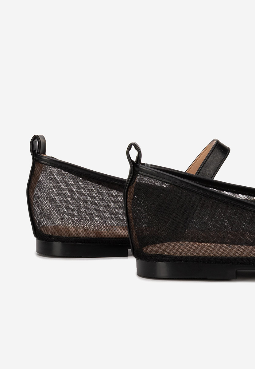 Czarne baleriny damskie Theressa