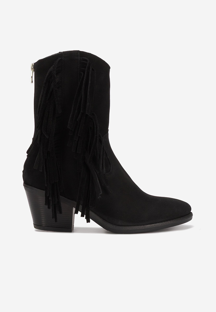 Czarne kowbojki damskie Janilia