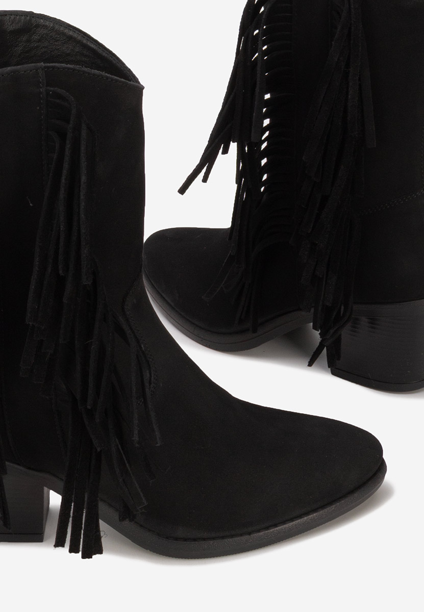 Czarne kowbojki damskie Janilia