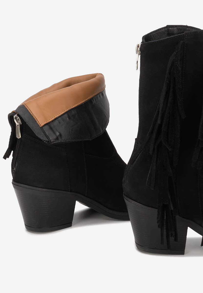 Czarne kowbojki damskie Janilia