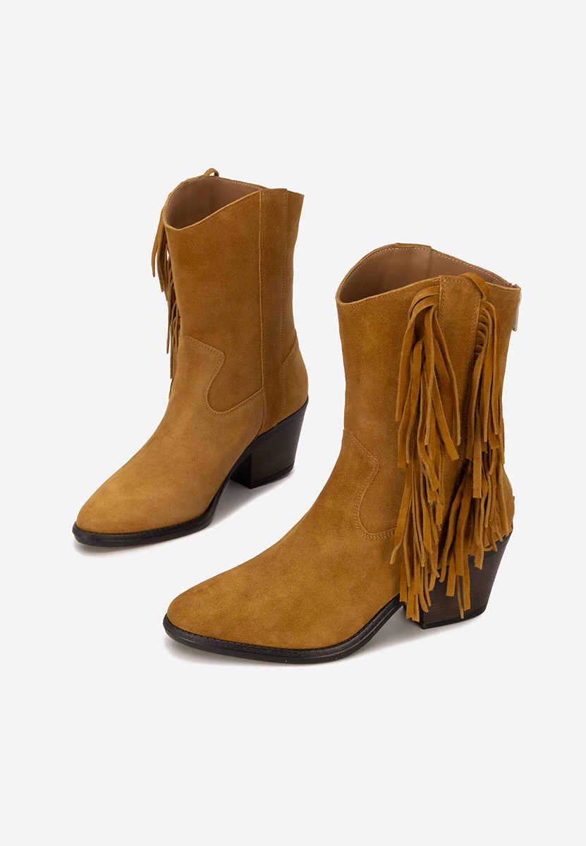 Camelowe kowbojki damskie Janilia