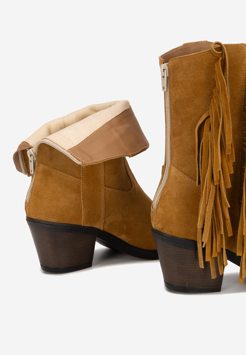 Camelowe kowbojki damskie Janilia