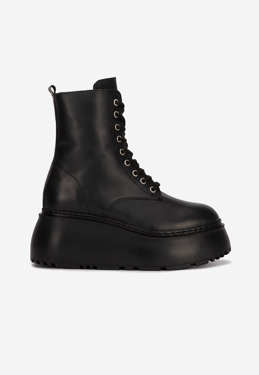 Czarne botki na platformie Luisena