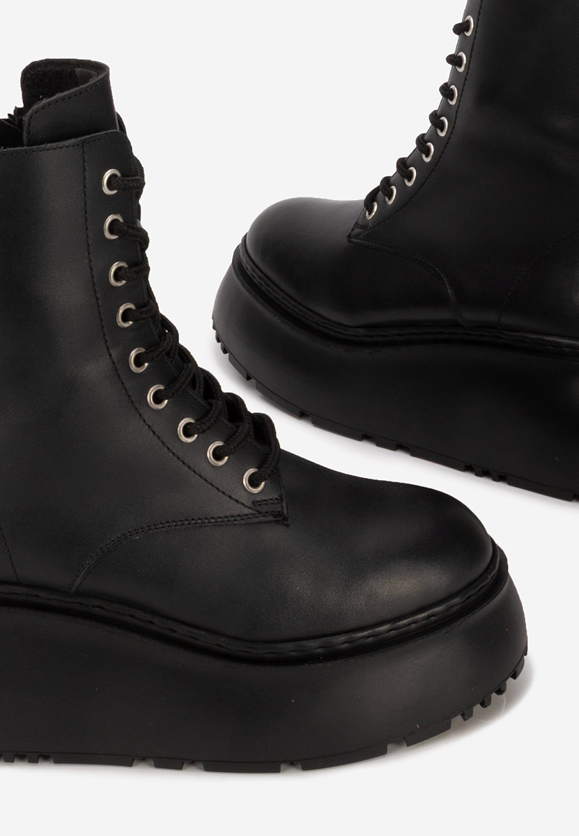 Czarne botki na platformie Luisena