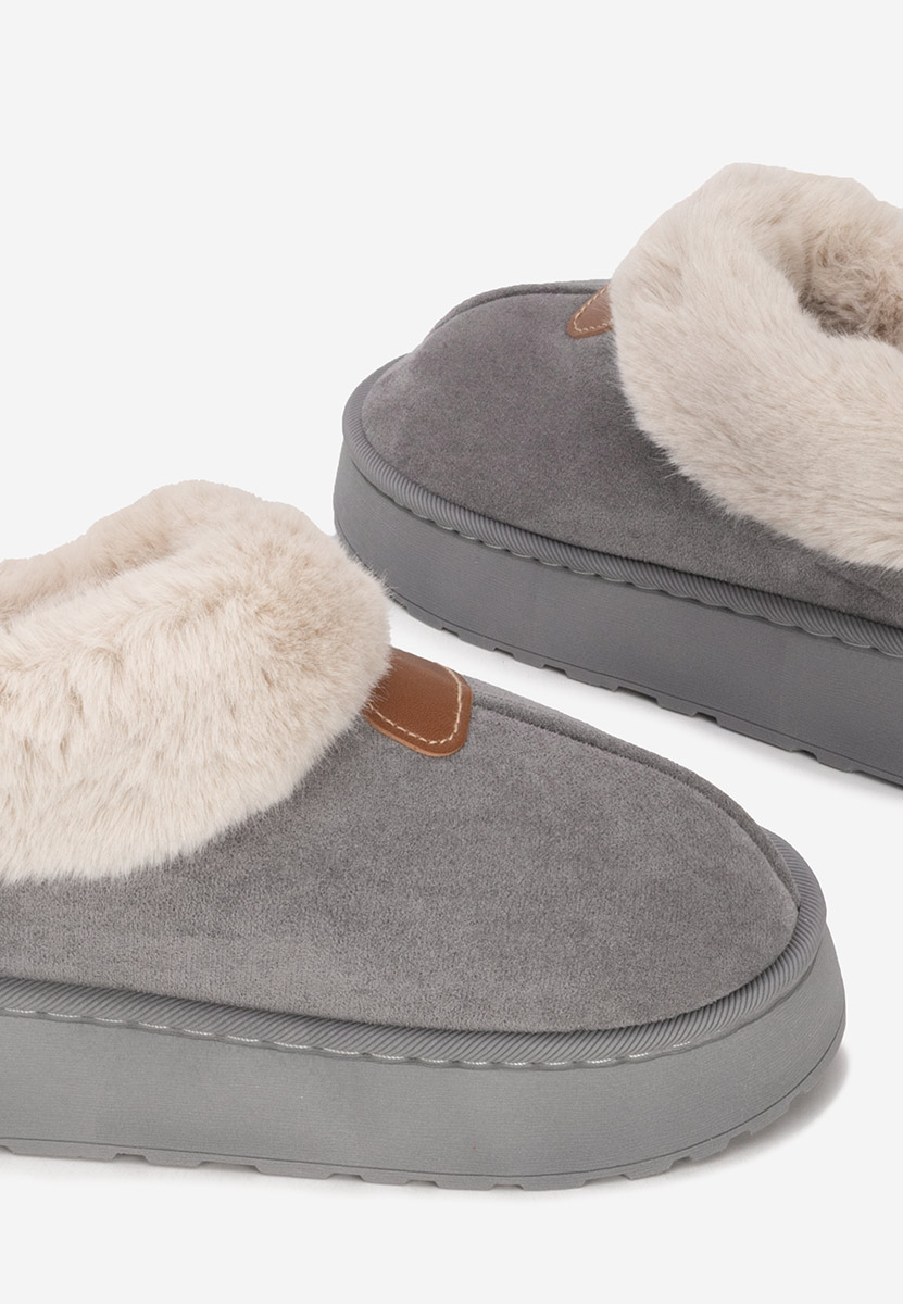 Szare botki na platformie Elarva