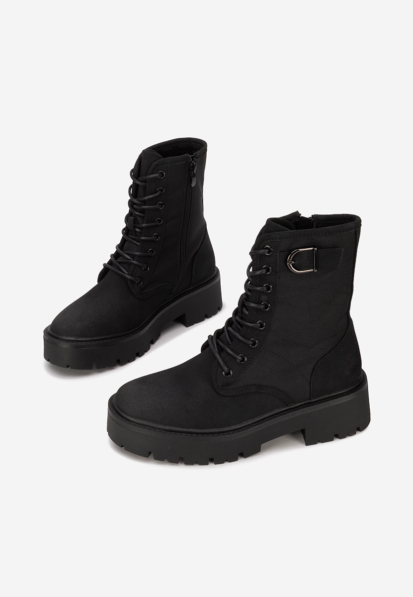 Czarne trapery damskie Donelia