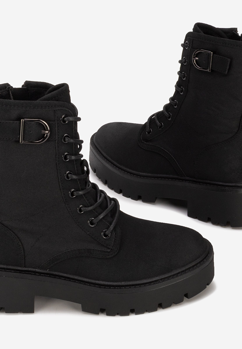 Czarne trapery damskie Donelia