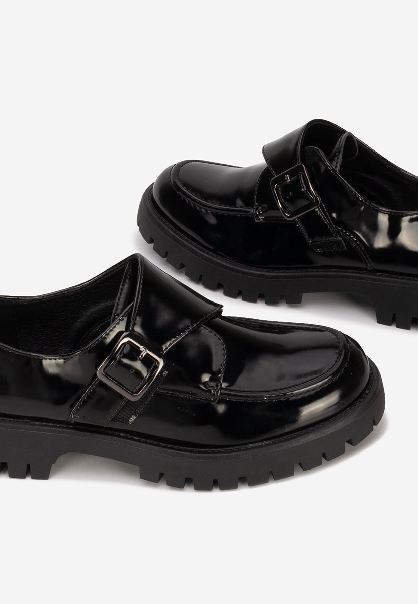 Czarne półbuty damskie Rafila