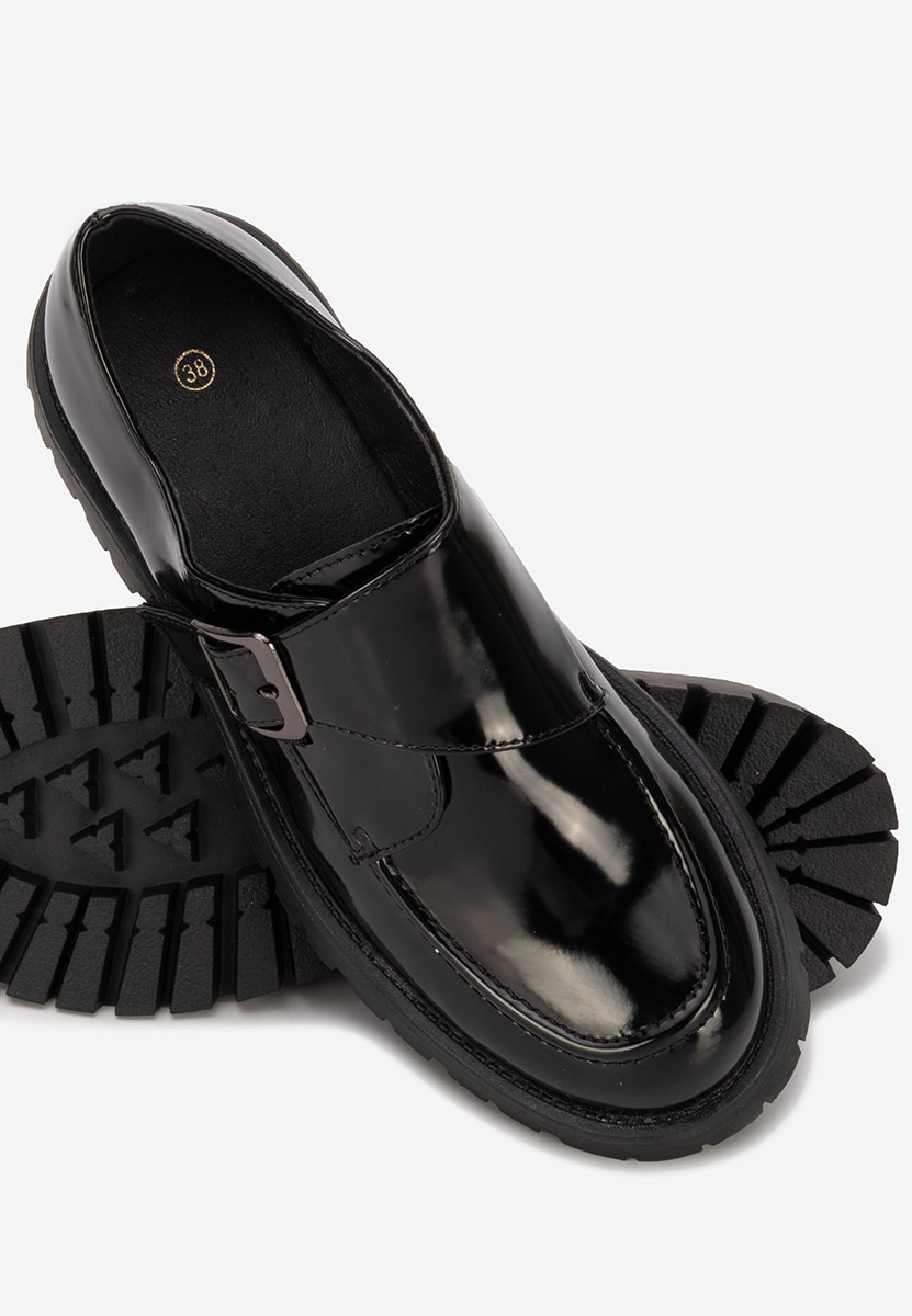 Czarne półbuty damskie Rafila