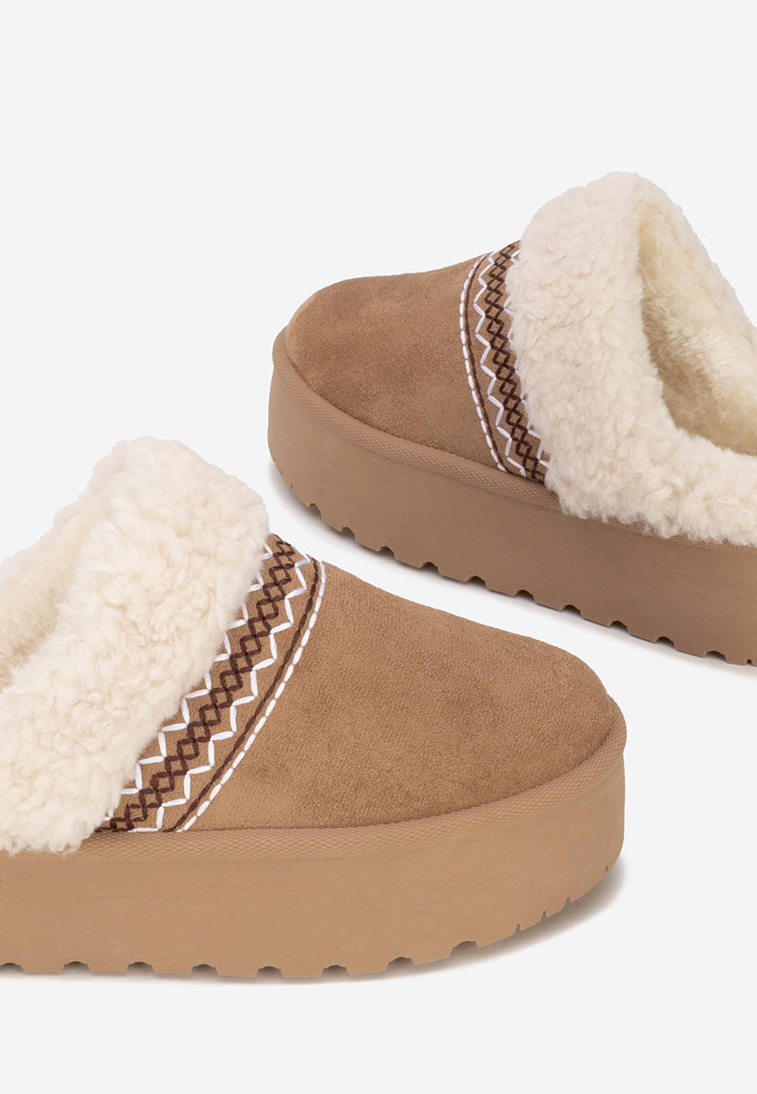 Khaki drewniaki Anelisse