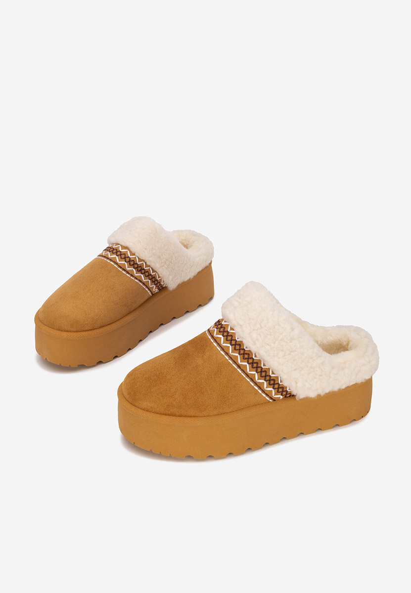 Camelowe drewniaki Anelisse