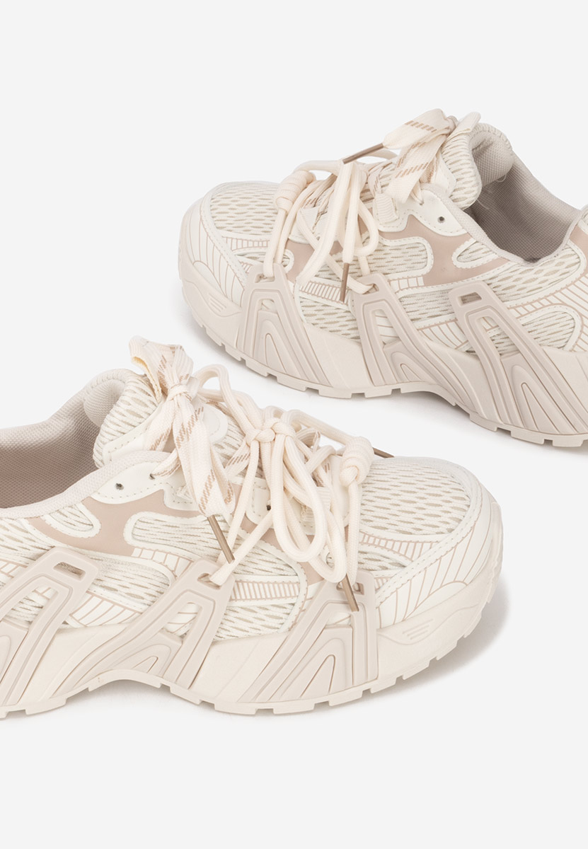Beżowe sneakersy damskie Viralisa
