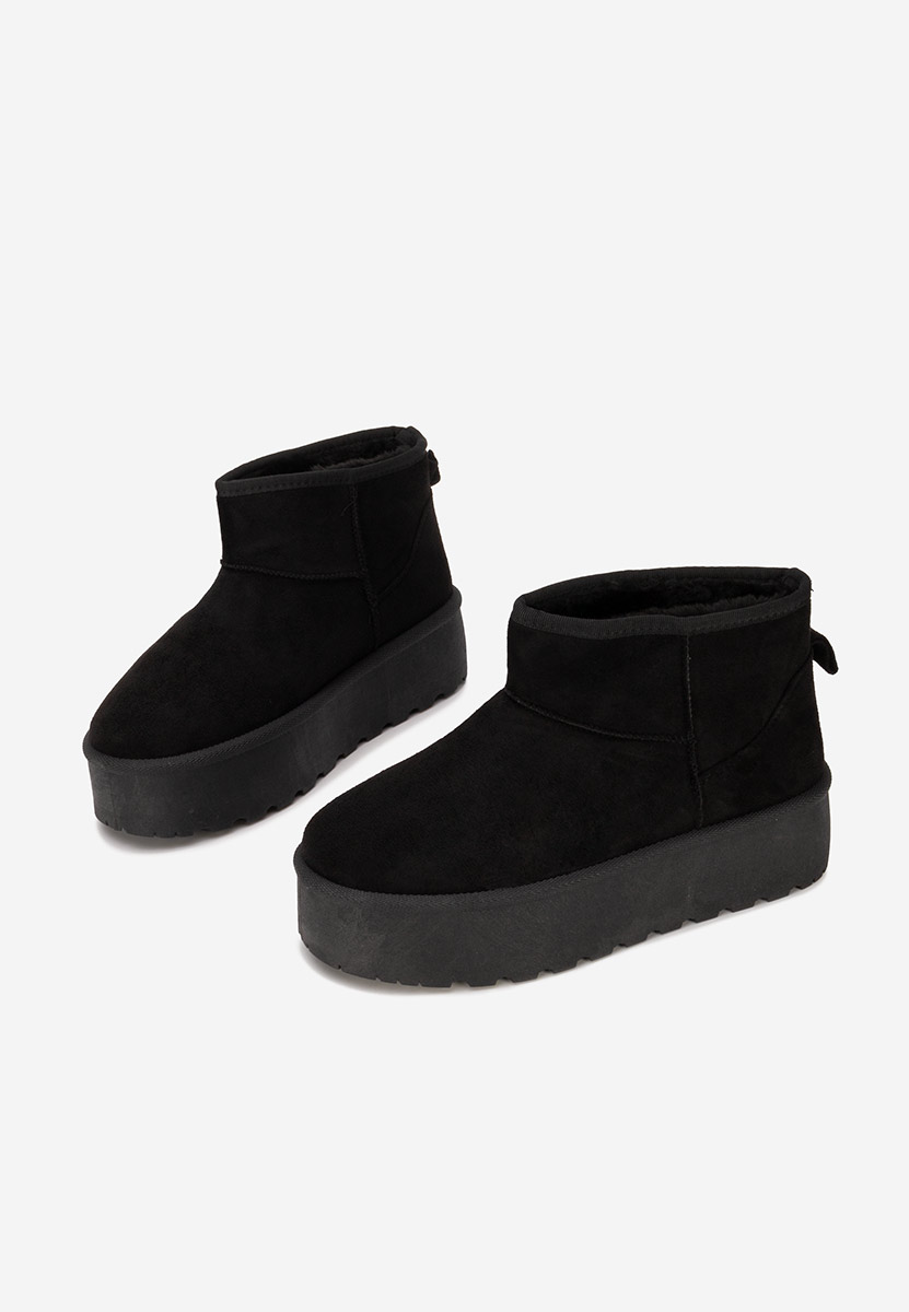 Czarne kozaki na platformie Savieda V5