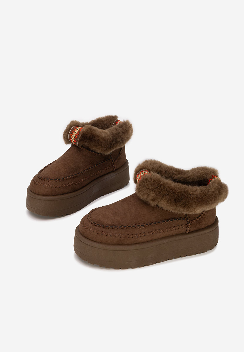 Brązowe śniegowce damskie Sarida