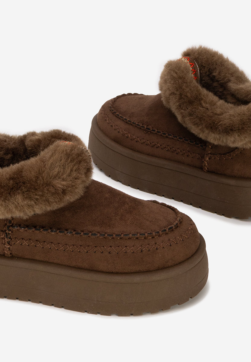 Brązowe śniegowce damskie Sarida