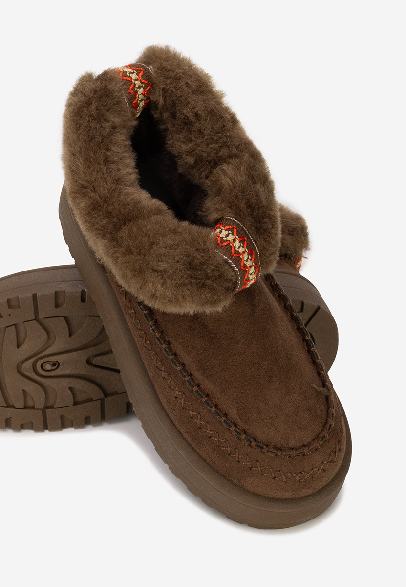 Brązowe śniegowce damskie Sarida