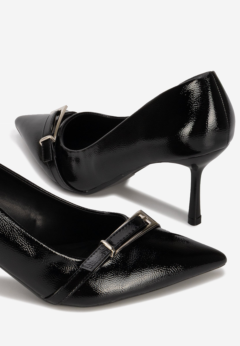 Czarne szpilki na obcasie Eonica