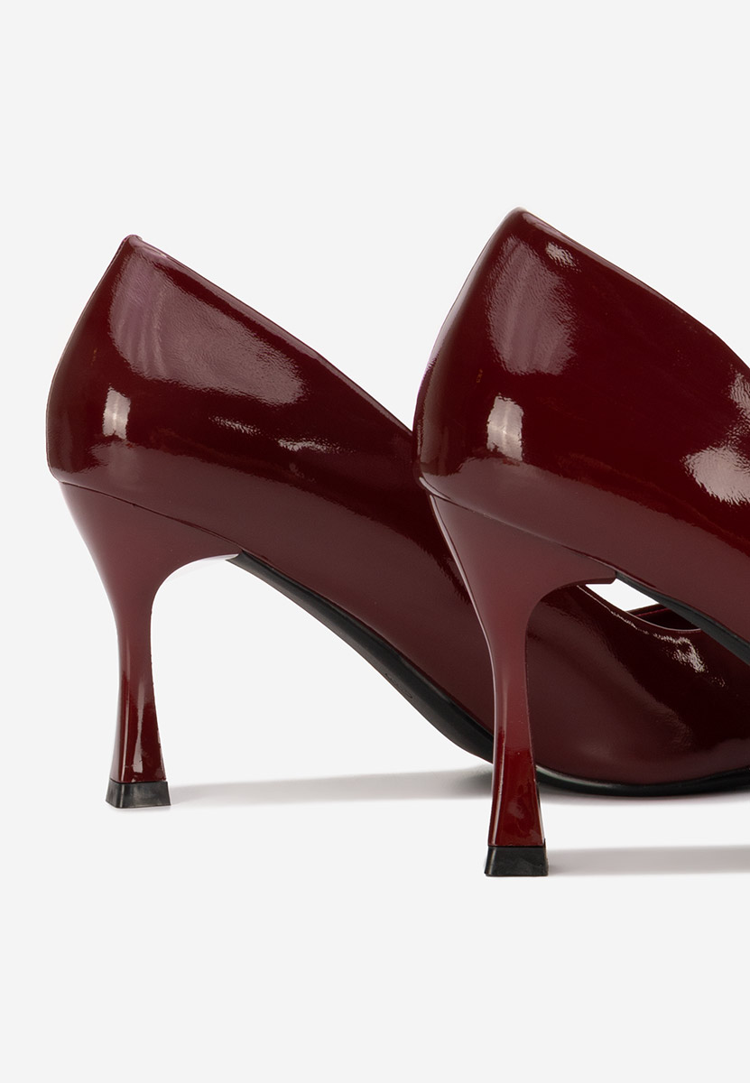 Bordowe czółenka na szpilce Jenita