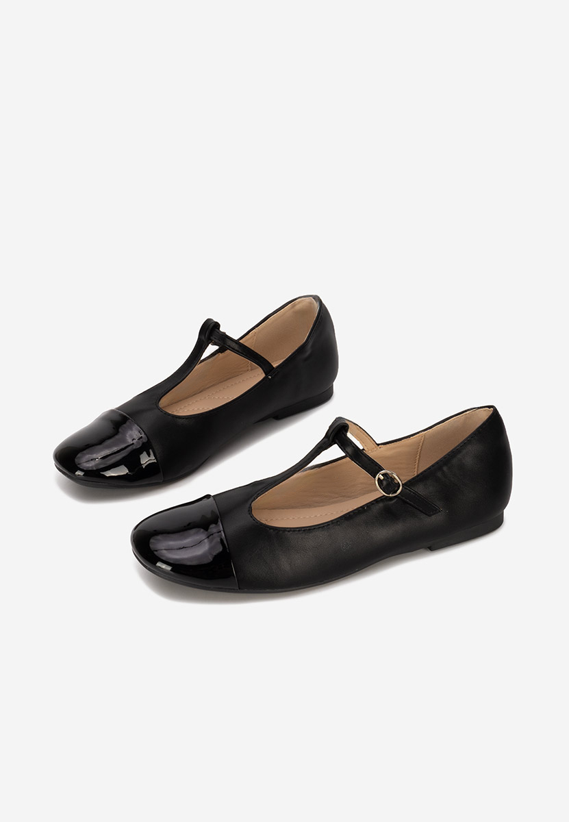 Czarne baleriny damskie Nubina