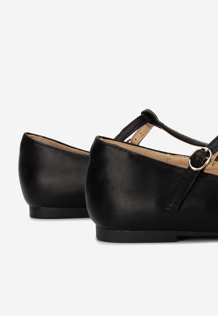 Czarne baleriny damskie Nubina