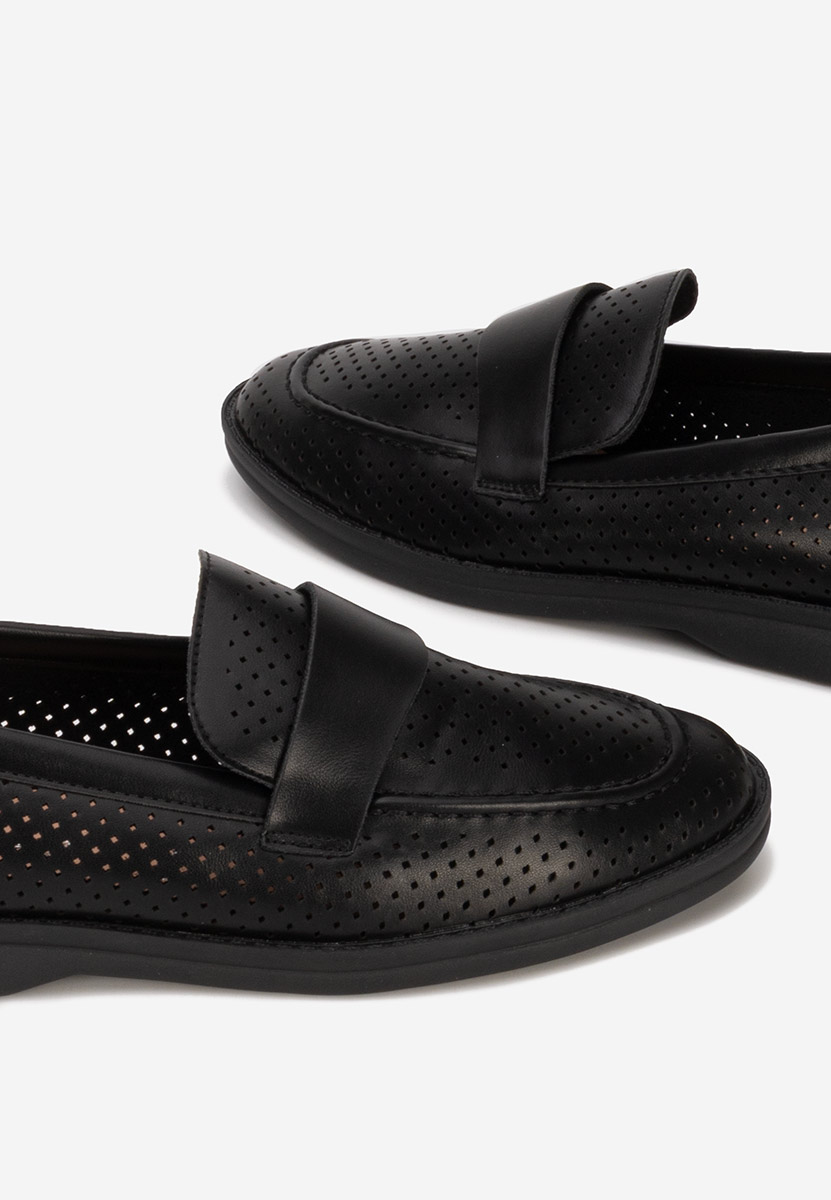 Czarne mokasyny damskie Morvana