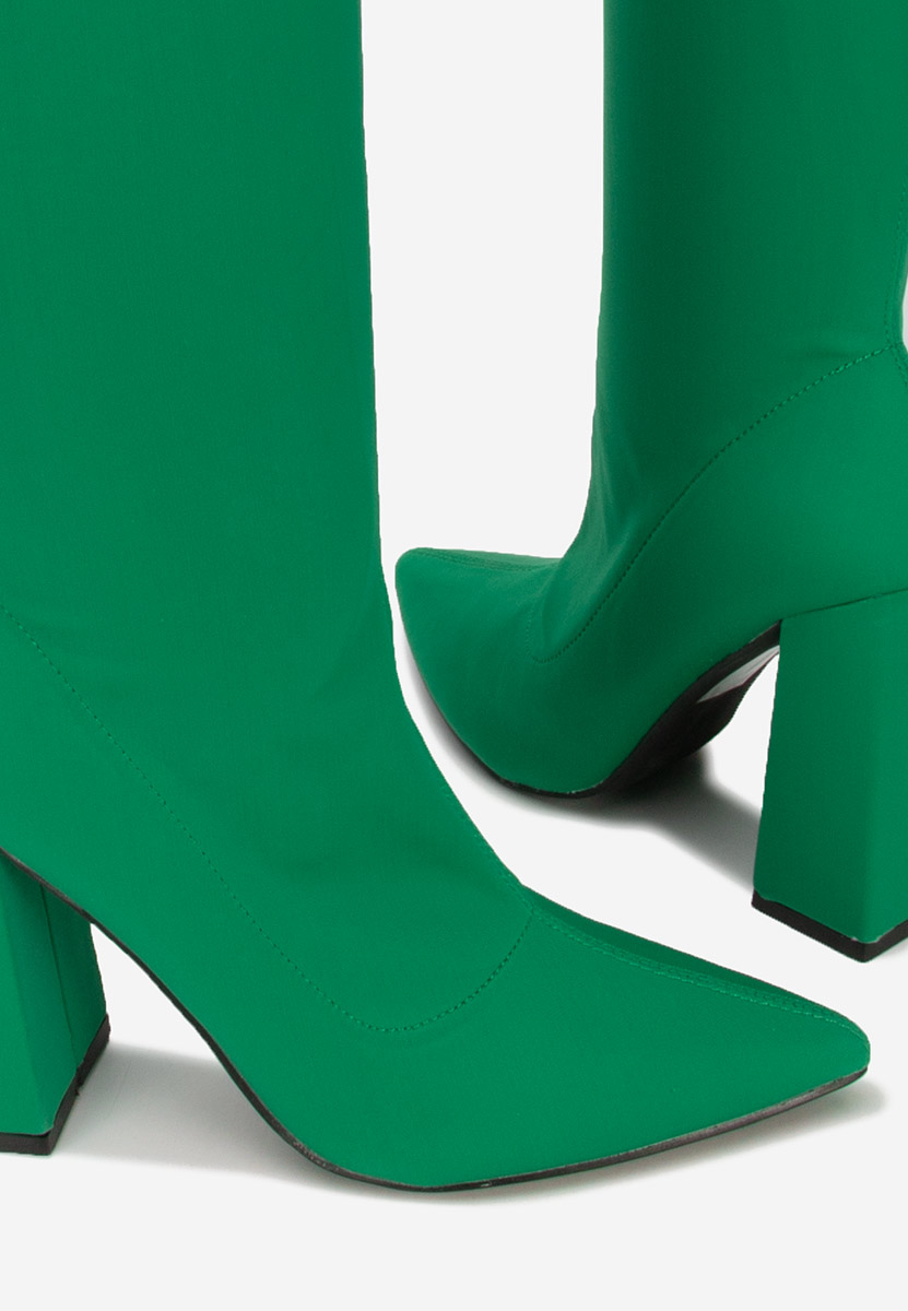 Zielone kozaki za kolano Alexania