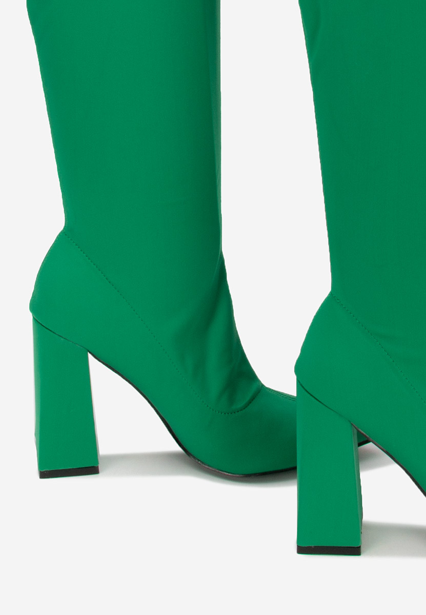 Zielone kozaki za kolano Alexania