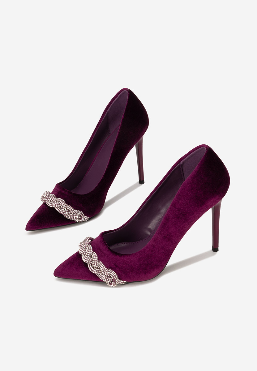Fioletowe szpilki na obcasie Areya