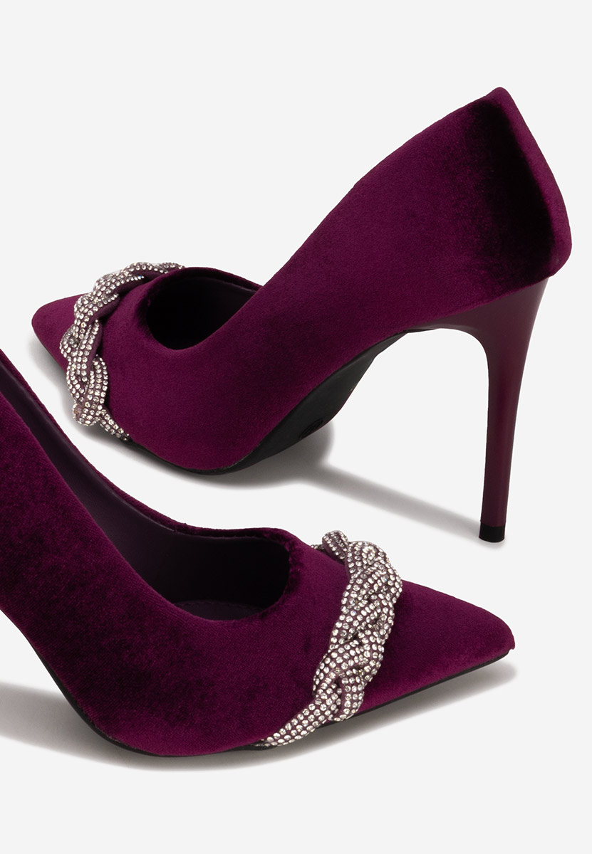 Fioletowe szpilki na obcasie Areya