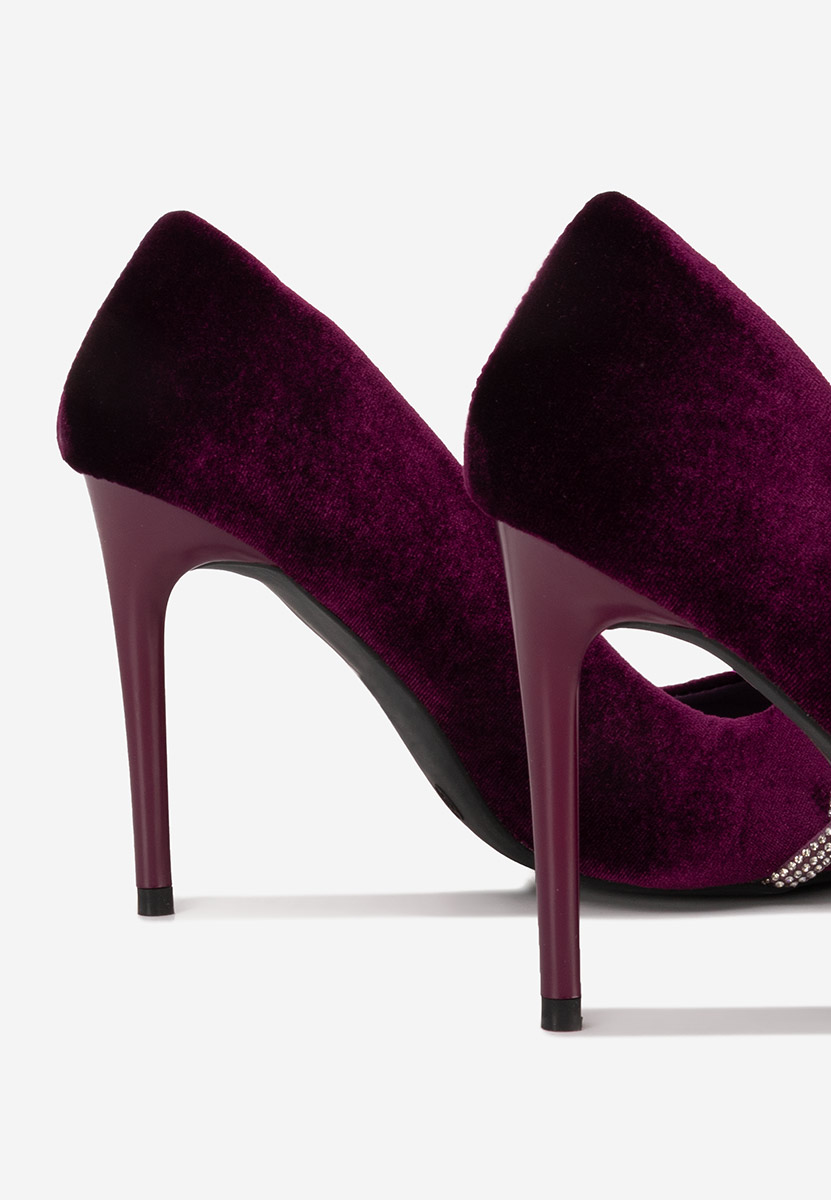 Fioletowe szpilki na obcasie Areya