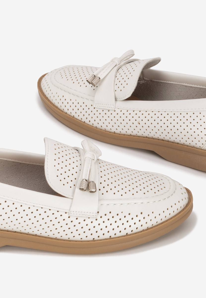 Białe letnie mokasyny damskie Morvana V3