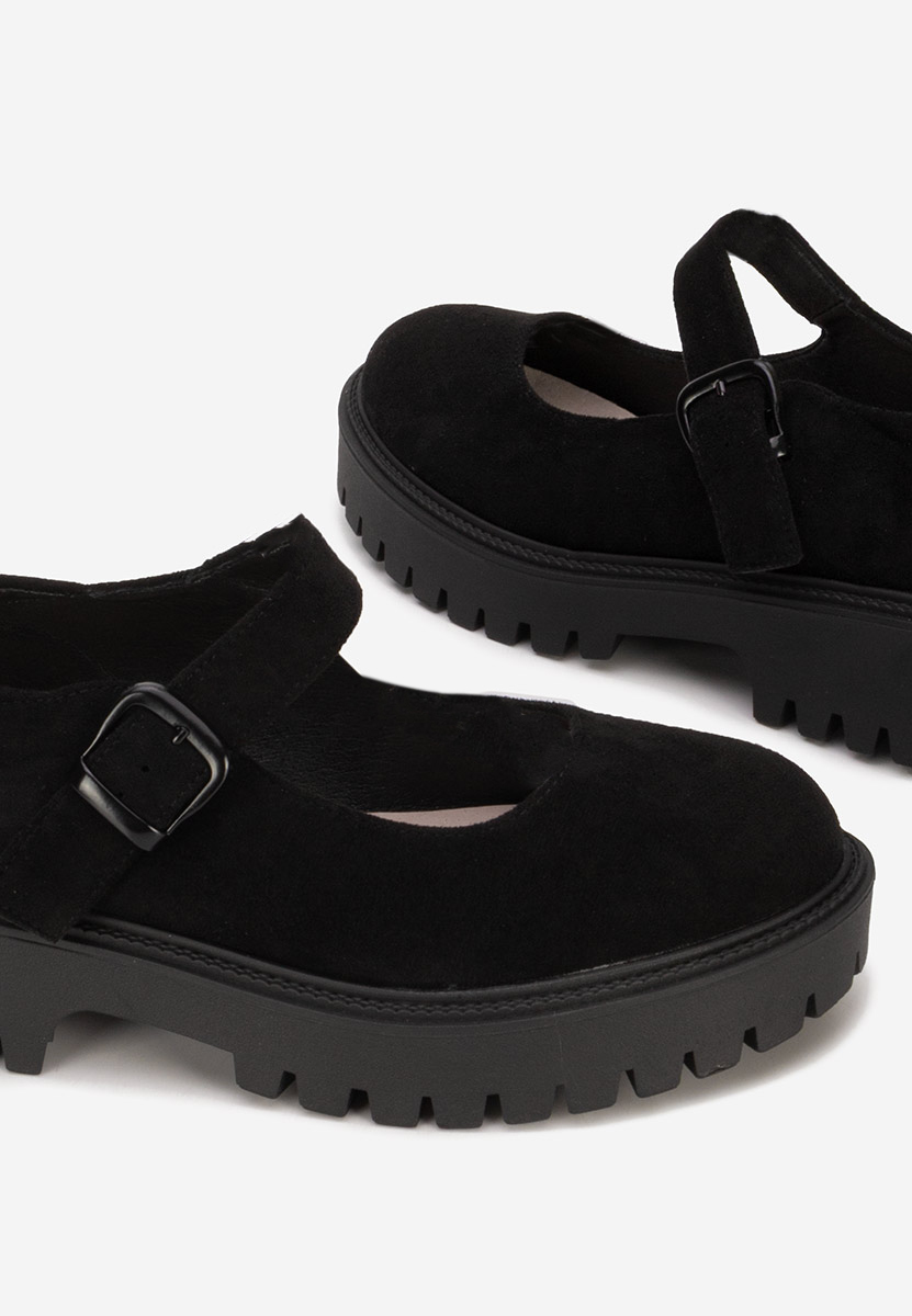 Czarne półbuty damskie Anghela