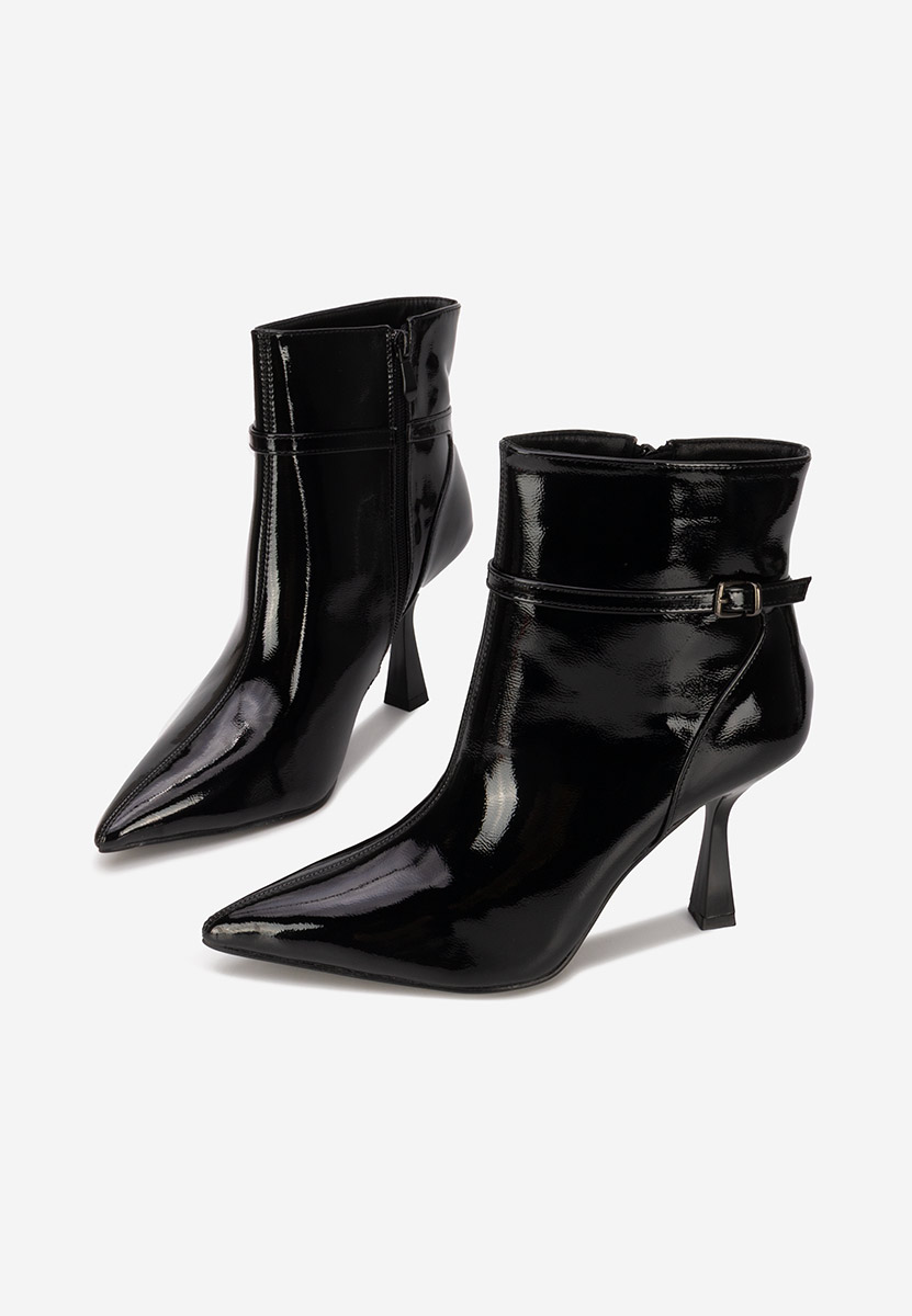 Czarne botki na obcasie Oiivia