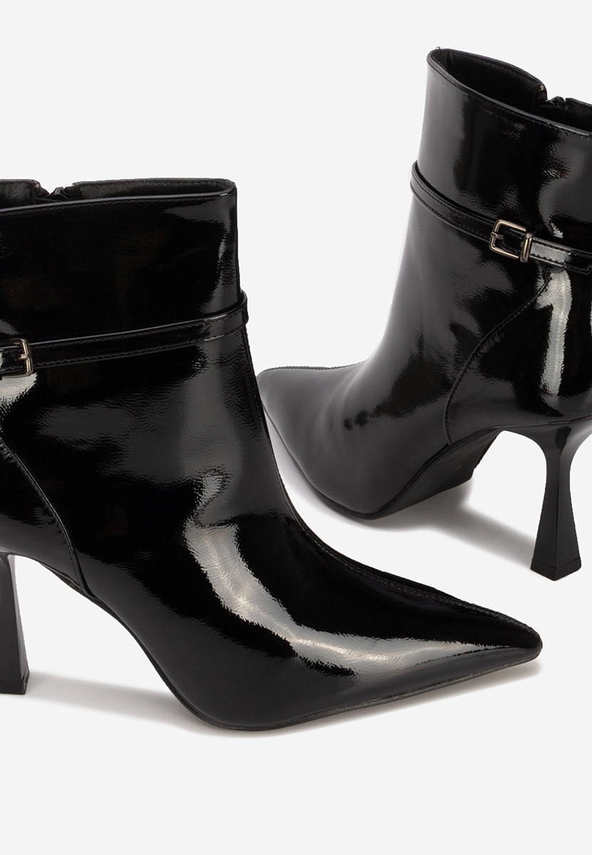 Czarne botki na obcasie Oiivia