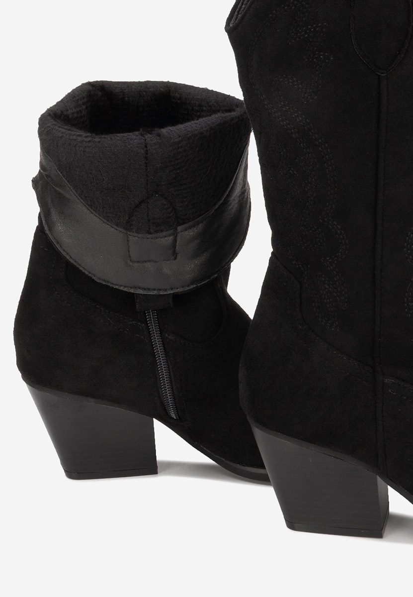 Czarne kozaki kowbojki damskie Savelis