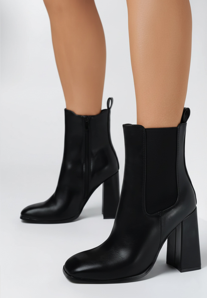 Czarne botki chelsea damskie Anaela
