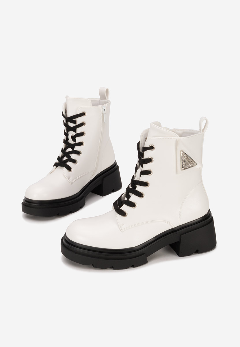 Białe workery damskie Dasica