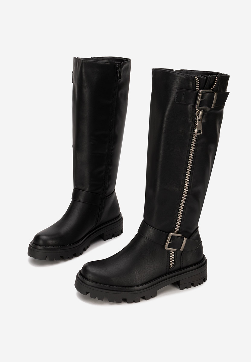 Czarne oficerki damskie Zavina