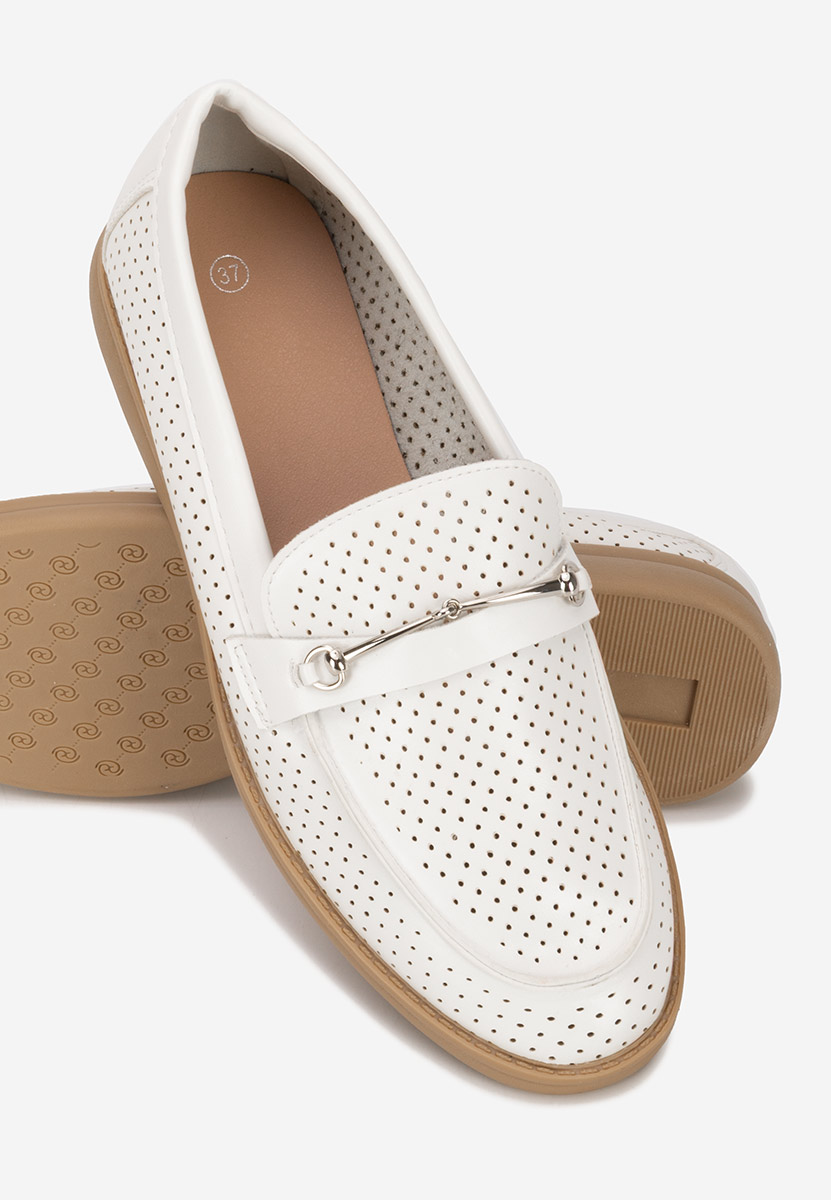 Białe mokasyny damskie Morvana V2