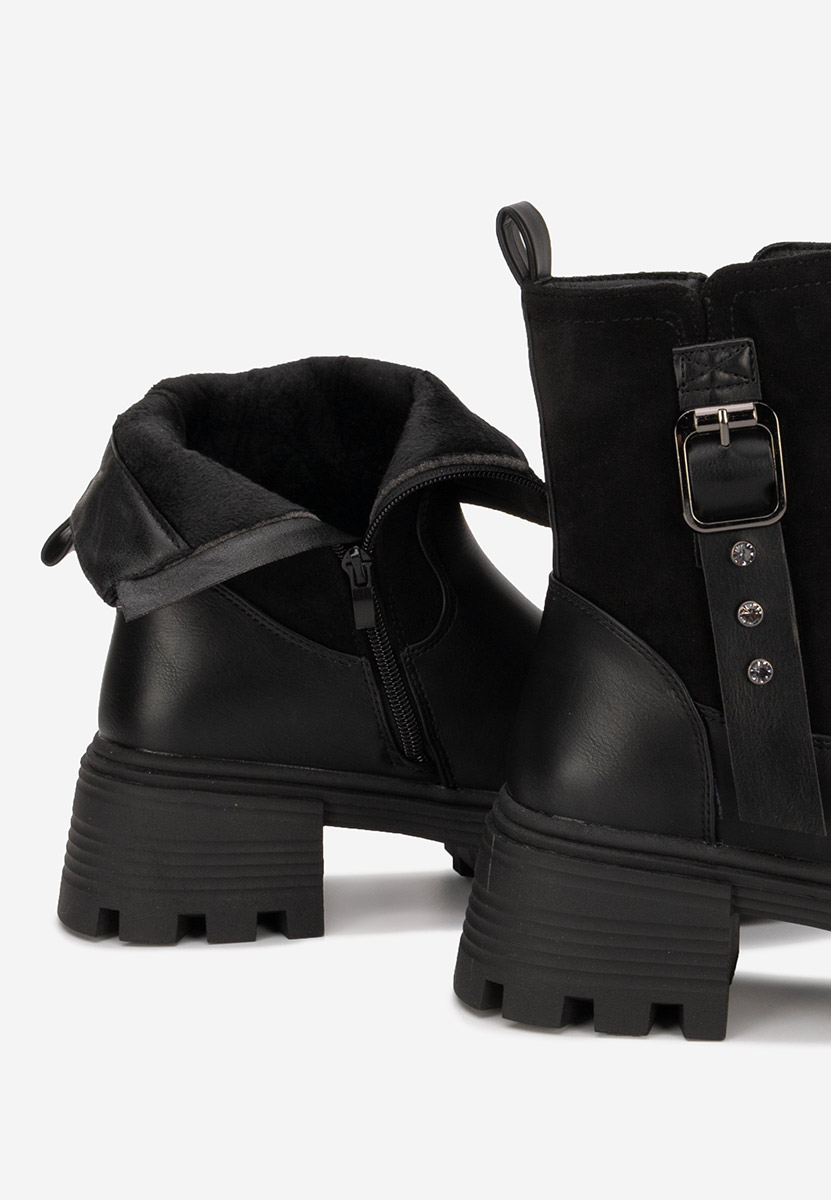 Czarne botki na platformie Isavine