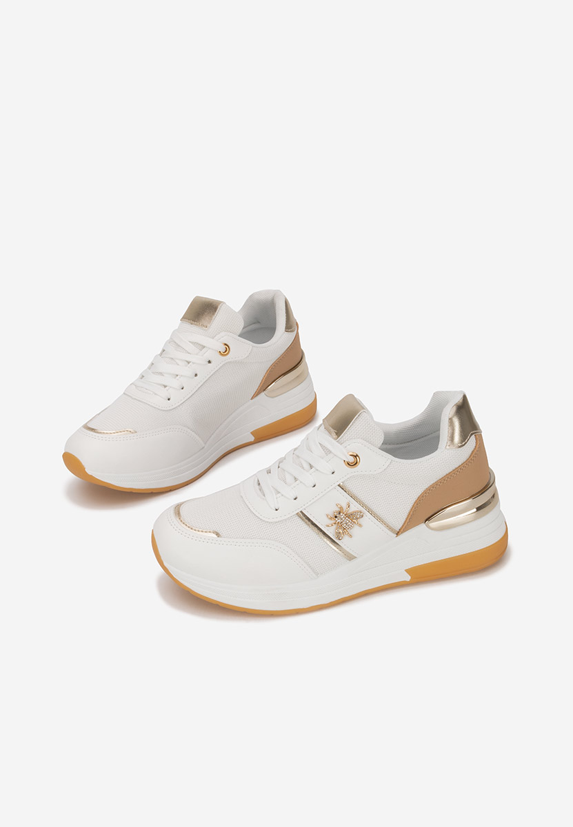 Białe sneakersy na koturnie Gisela V2