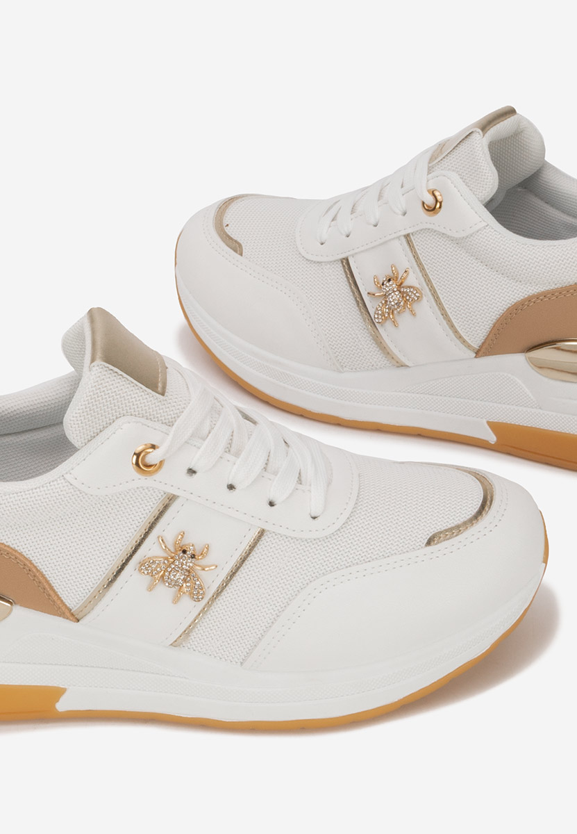 Białe sneakersy na koturnie Gisela V2