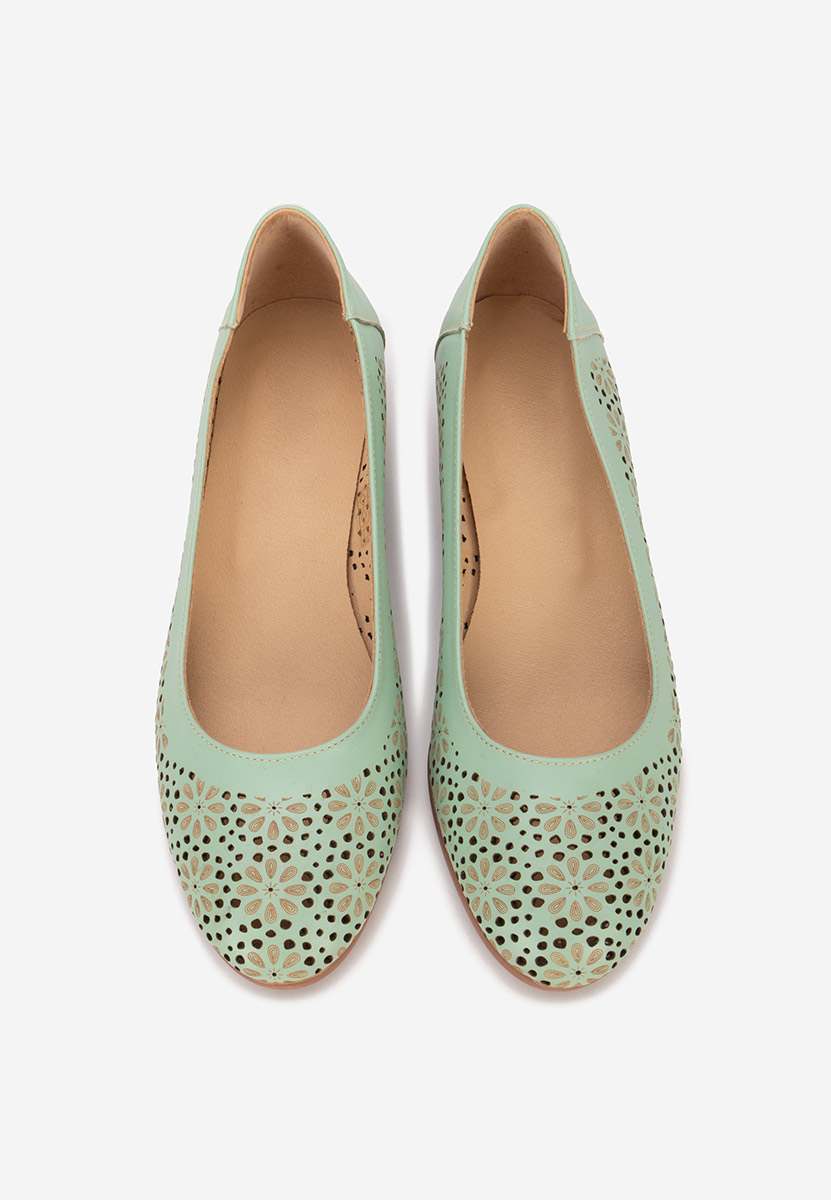 Turkusowe czółenka damskie skórzane Admire