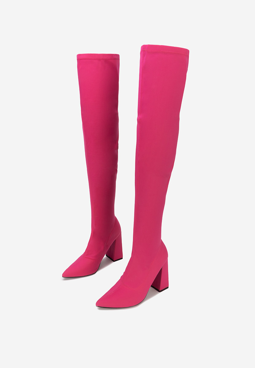 Fuksjowe kozaki za kolano Alexania