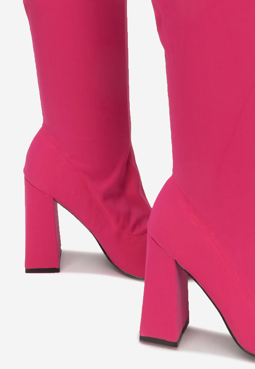 Fuksjowe kozaki za kolano Alexania