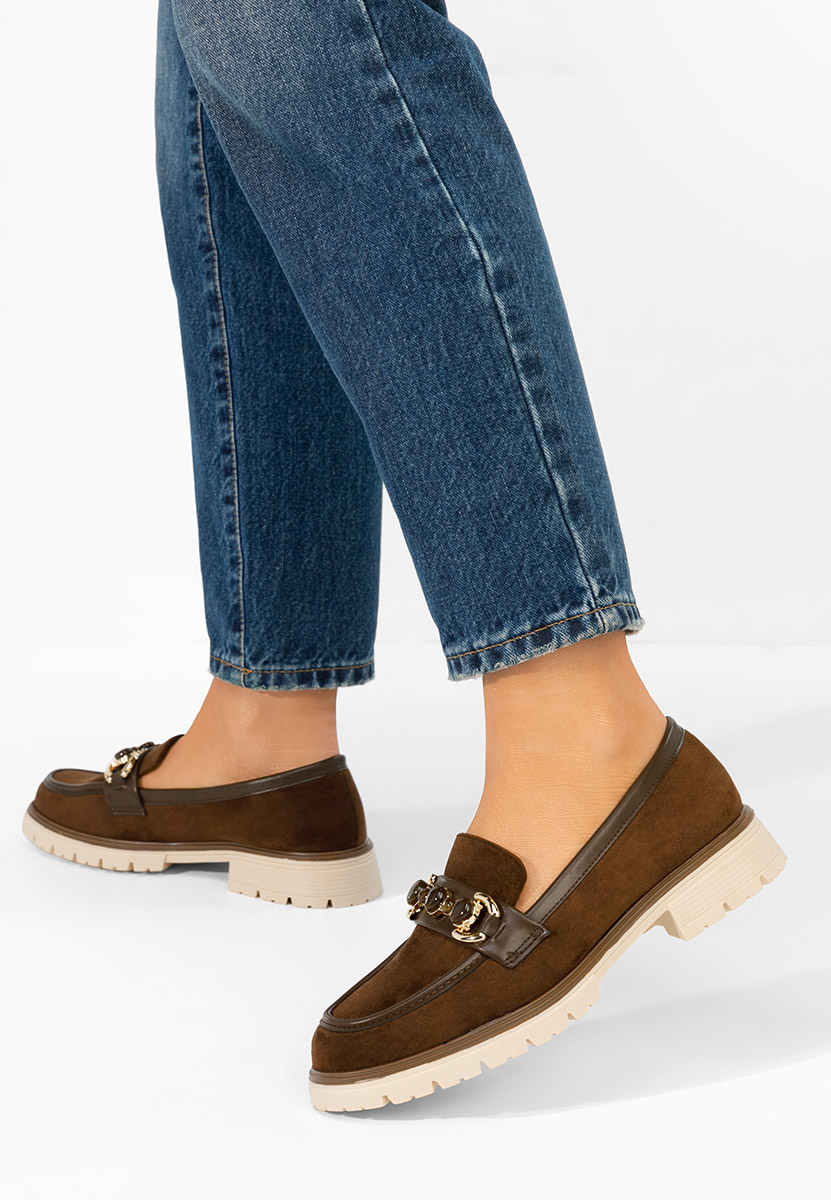 Brązowe mokasyny damskie Amberlin