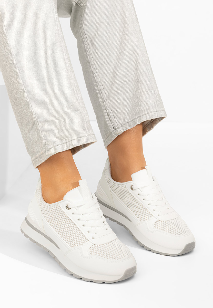 Białe sneakersy damskie Helenia