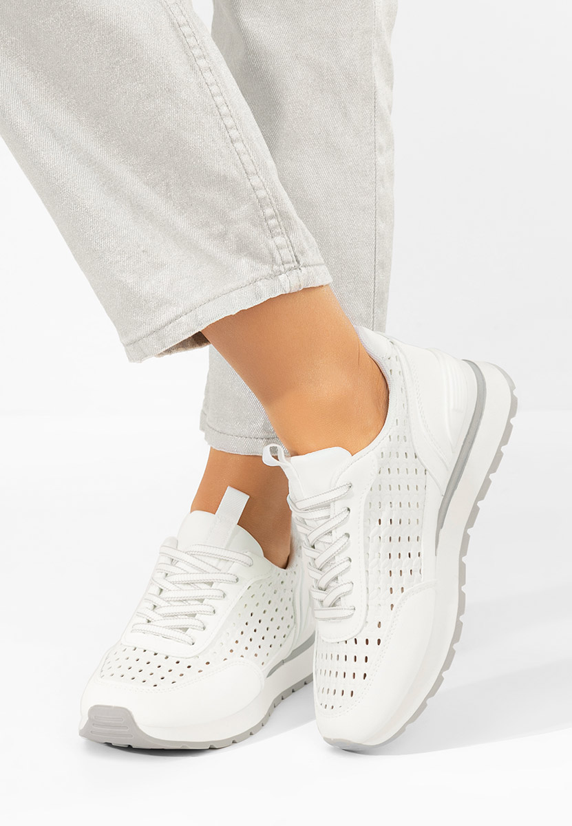 Białe sneakersy damskie Zenada