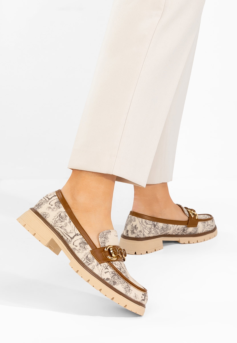 Camelowe mokasyny damskie Amberlin