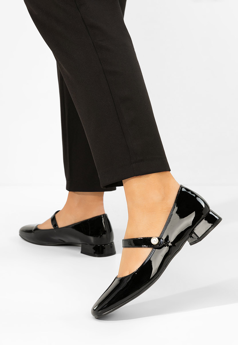 Czarne czółenka na niskim obcasie Jenelle V2